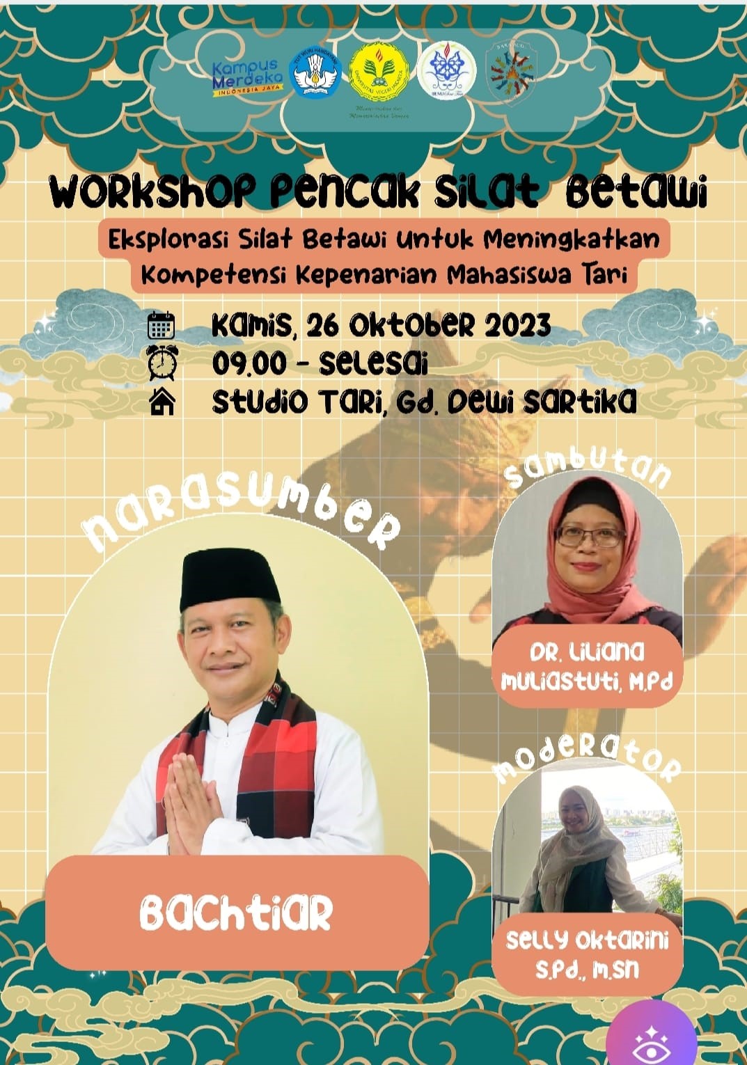 You are currently viewing Universitas Negeri Jakarta Gelar Workshop Pencak Silat Betawi untuk Pengembangan Kepenarian Mahasiswa Prodi Pendidikan Tari