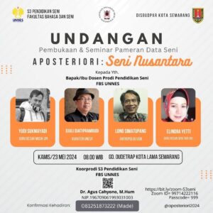 Read more about the article Aposteriori: Pameran Data Penelitian Mahasiswa S3 Pendidikan Seni UNNES